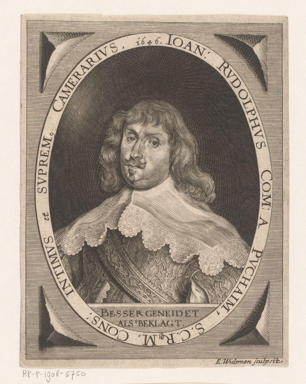 Portret van Johann Rudolph von Puchaim door Elias Widemann