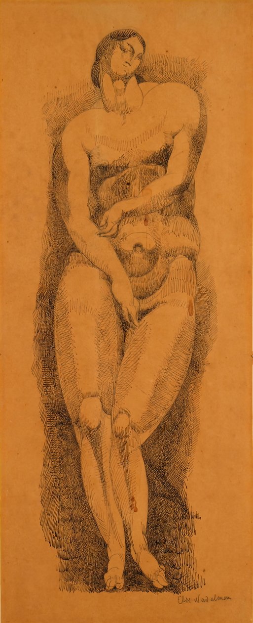 Staande vrouwelijke naakt, ca. 1909 door Elie Nadelman