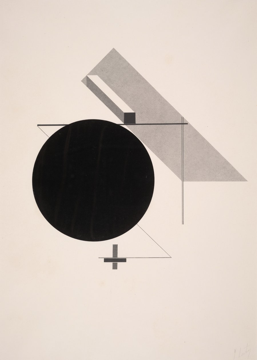 Zonder titel door Eliezer Markowich Lissitzky