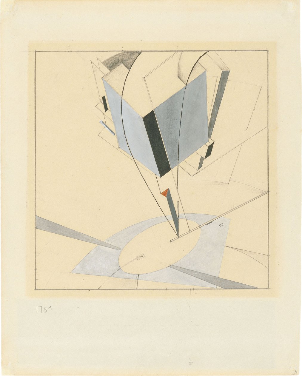 Proun 5 door Eliezer Markowich Lissitzky