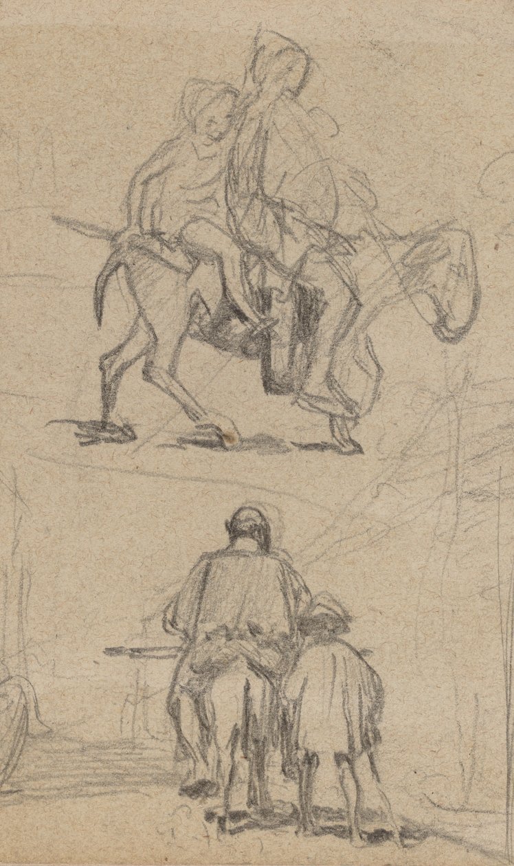 Vader, Zoon en Ezel, ca. 1859 door Elihu Vedder