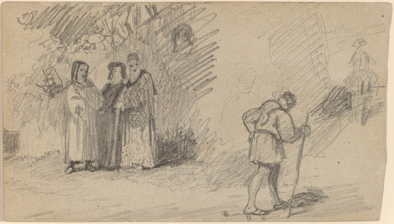 Zoon en de ezel door Elihu Vedder