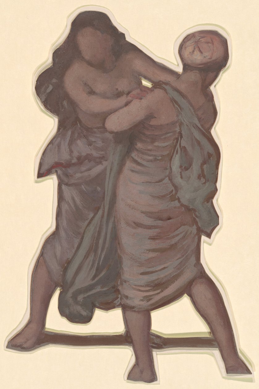 Studie voor "Griekse meisjes badend" door Elihu Vedder
