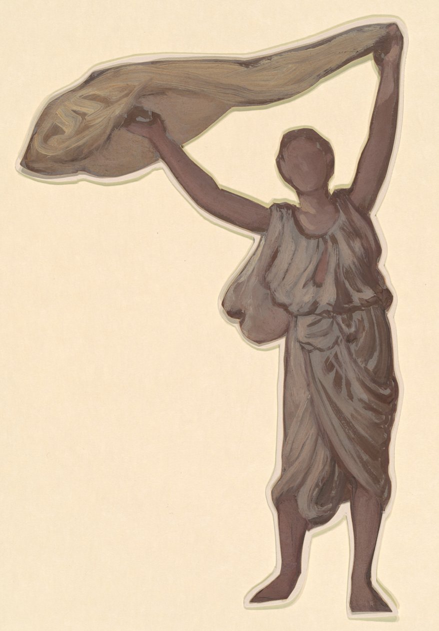 Studie voor "Griekse meisjes baden" door Elihu Vedder