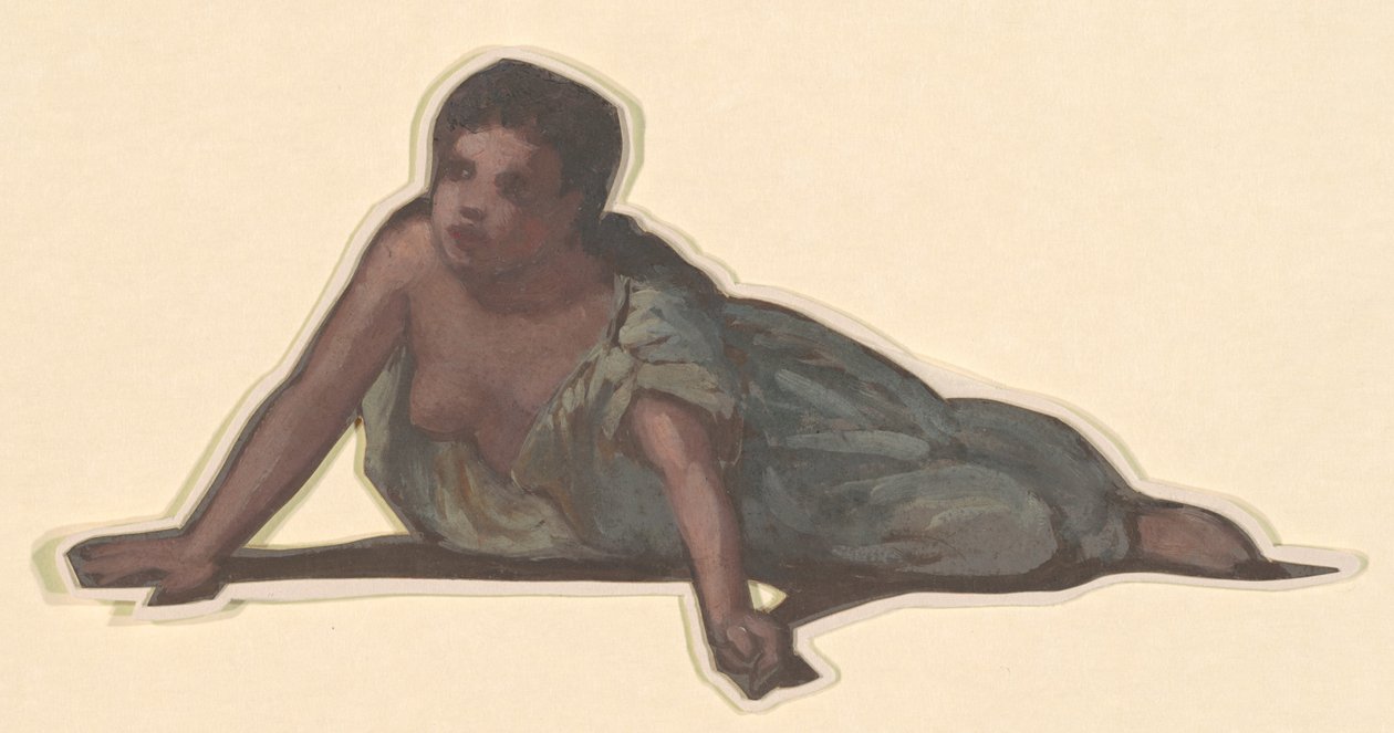 Studie voor "Griekse Meisjes Baden" door Elihu Vedder