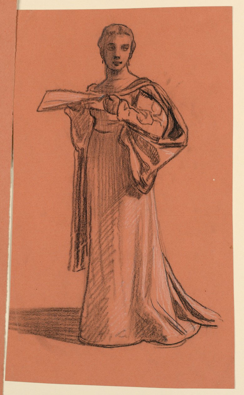 Studie voor "Huwelijksstoet" door Elihu Vedder
