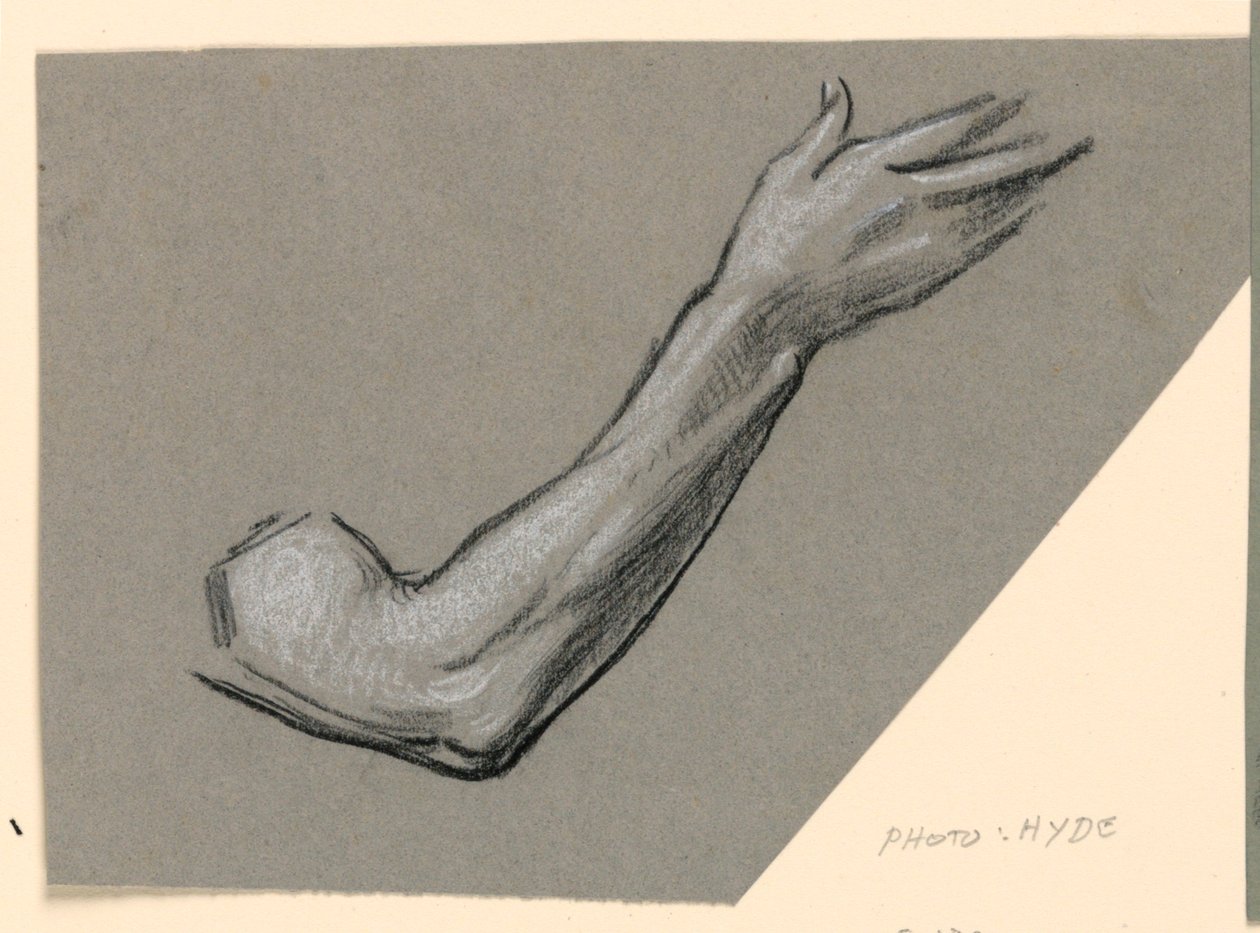 Studie van arm door Elihu Vedder