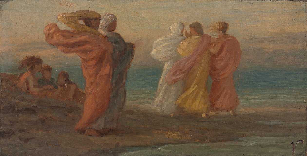 Het Muziekfeest, ca. 1875 door Elihu Vedder