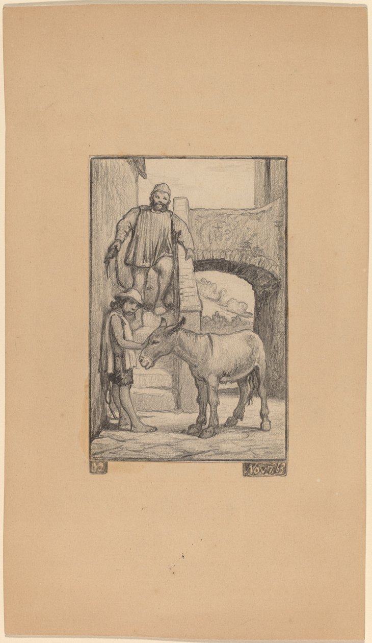 De Zoon en de Ezel door Elihu Vedder