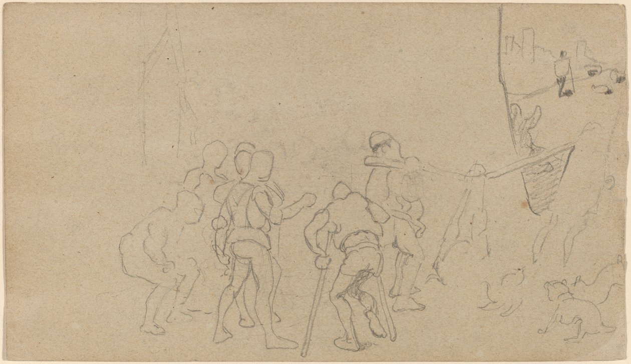 Dorpsgezicht door Elihu Vedder