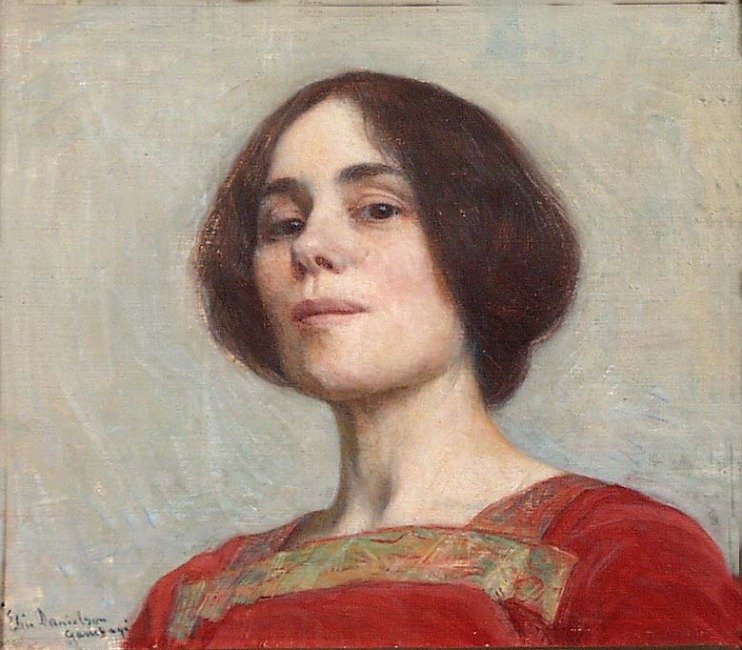 Zelfportret, 1903 door Elin Danielson Gambogi