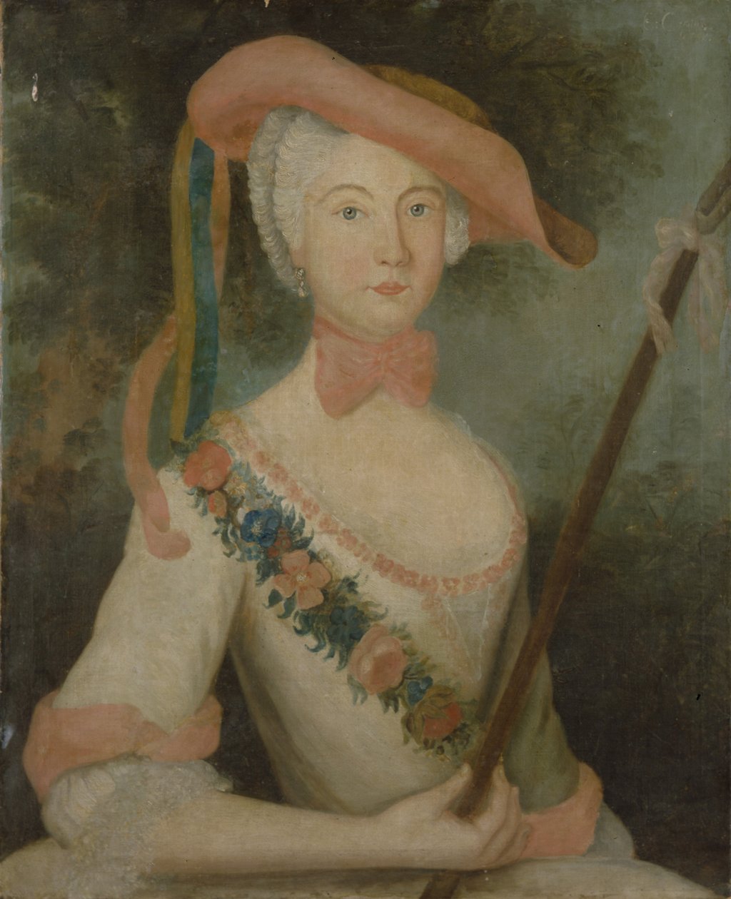 Zelfportret, ca. 1725-40 door Elisabeth Christine of Brunswick Bevern