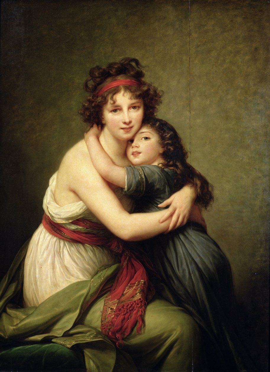 Madame Vigee-Lebrun en haar dochter, Jeanne-Lucie-Louise (1780-1819) 1789 door Elisabeth Louise Vigee Lebrun