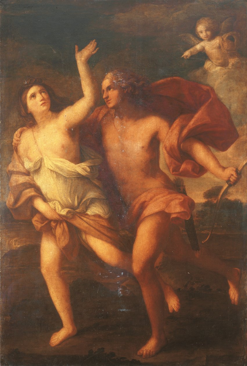 Daphne en Apollo door Elisabetta Sirani