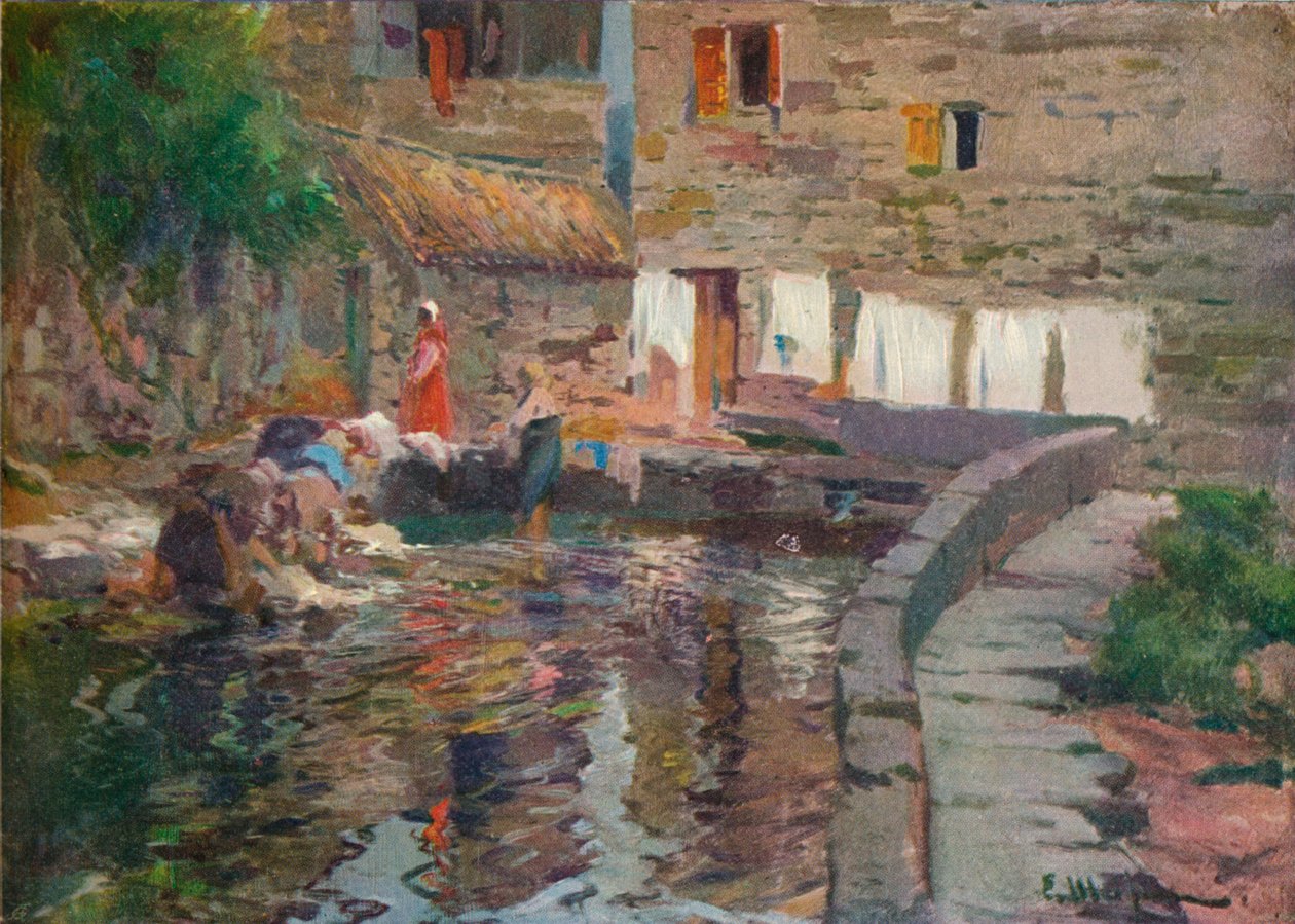 Wasvrouwen, Pontevedra, c1904 door Eliseo Meifren y Roig