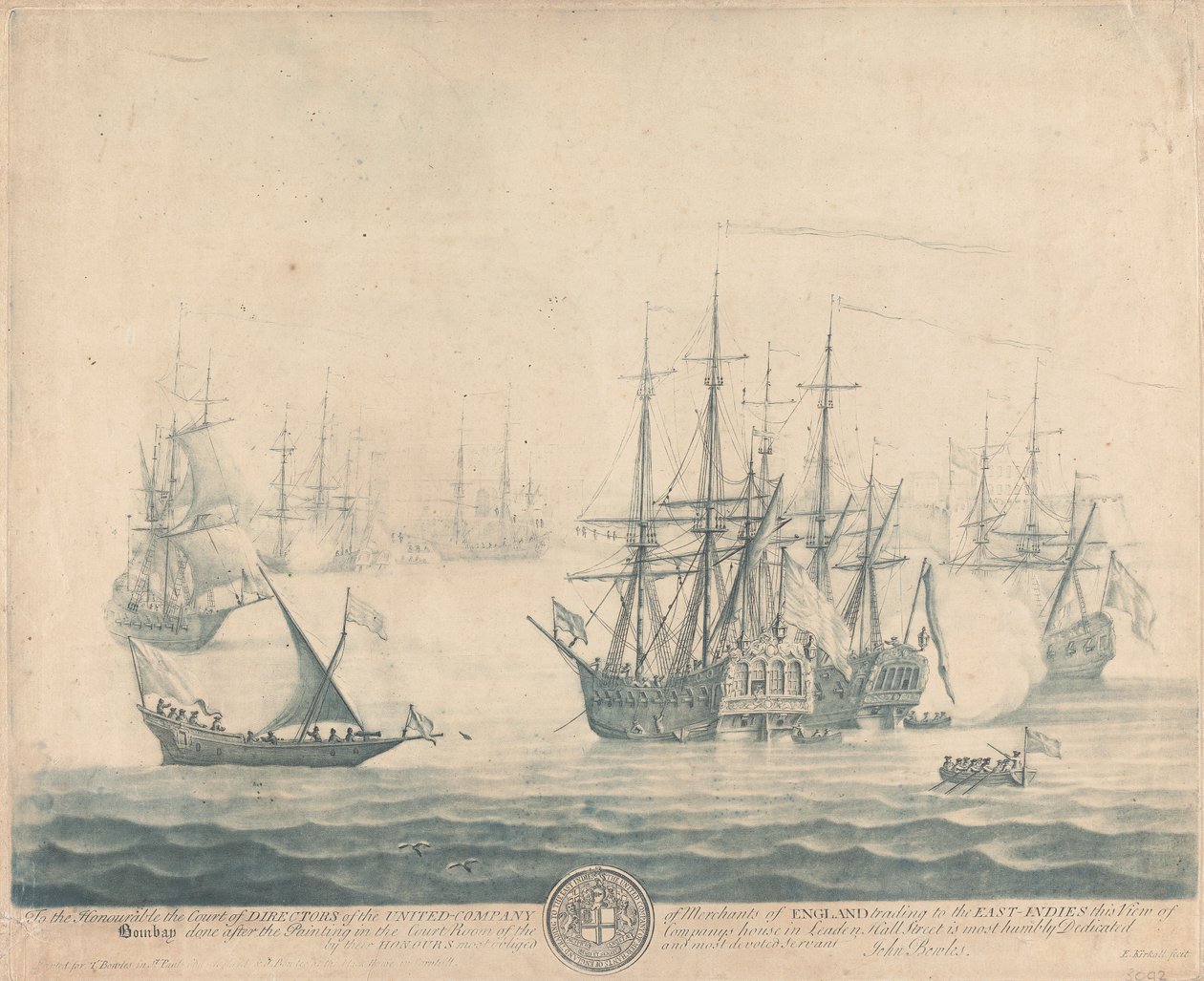 Uitzicht op Bombay door Elisha Kirkall