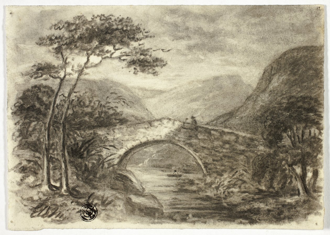 Stenen brug in bergen door Elizabeth Murray