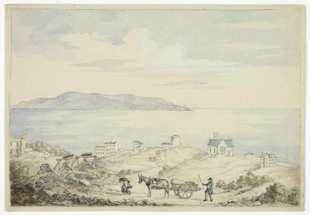 Uitzicht op Dalkey vanaf de weg door Elizabeth Murray
