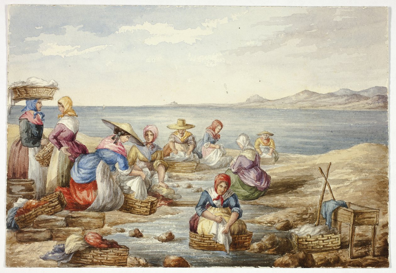 Wasvrouw in Nice door Elizabeth Murray