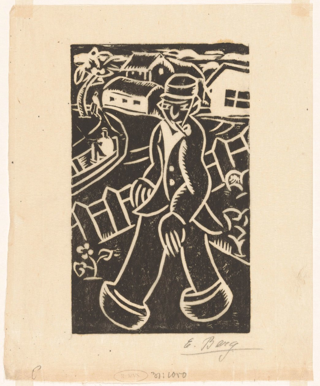 Boer door Else Berg (signed by artist)