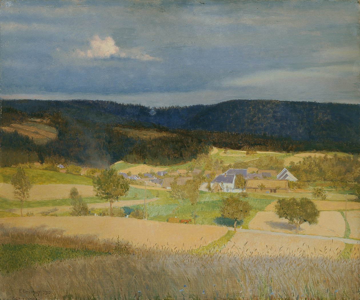 Dorp in de zon door Emanuel Baschny
