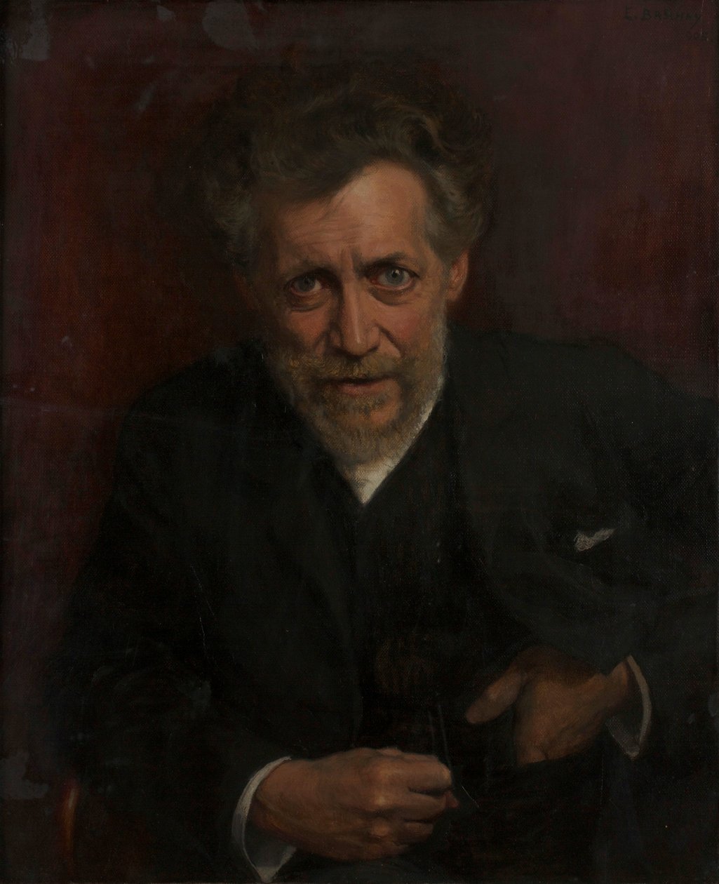 Portret Professor Edmund von Hellmer door Emanuel Baschny