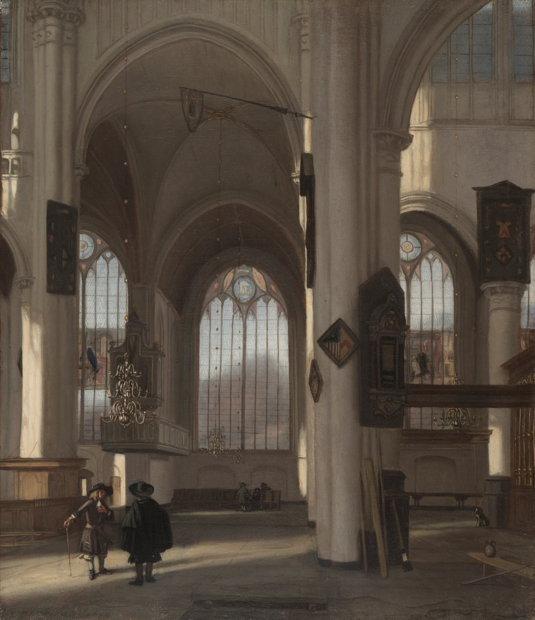 Interieur van een Kerk door Emanuel de Witte