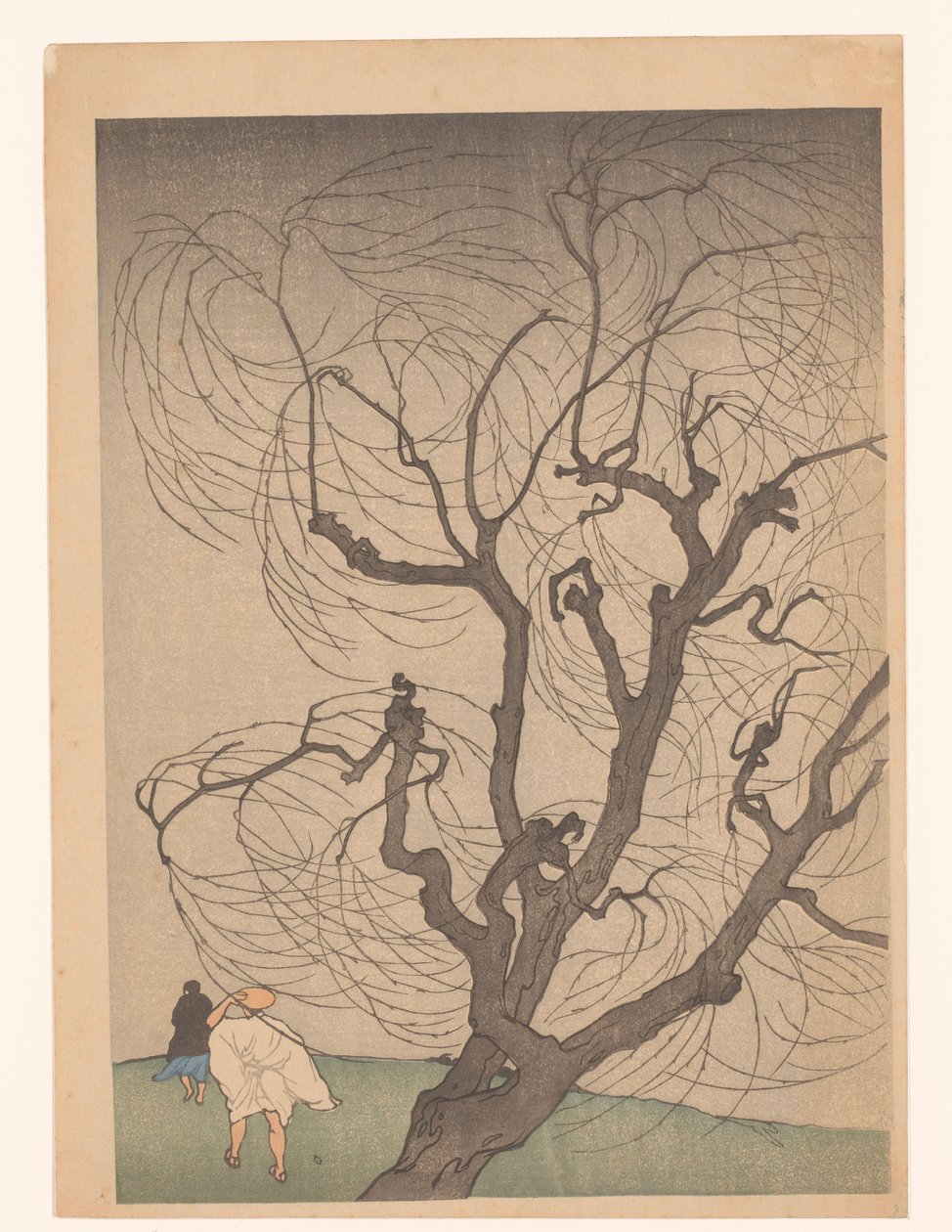 Boom in de wind door Emil Orlik