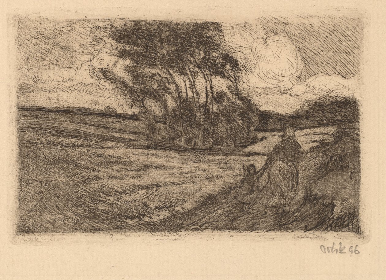 Onweer (klein) door Emil Orlik