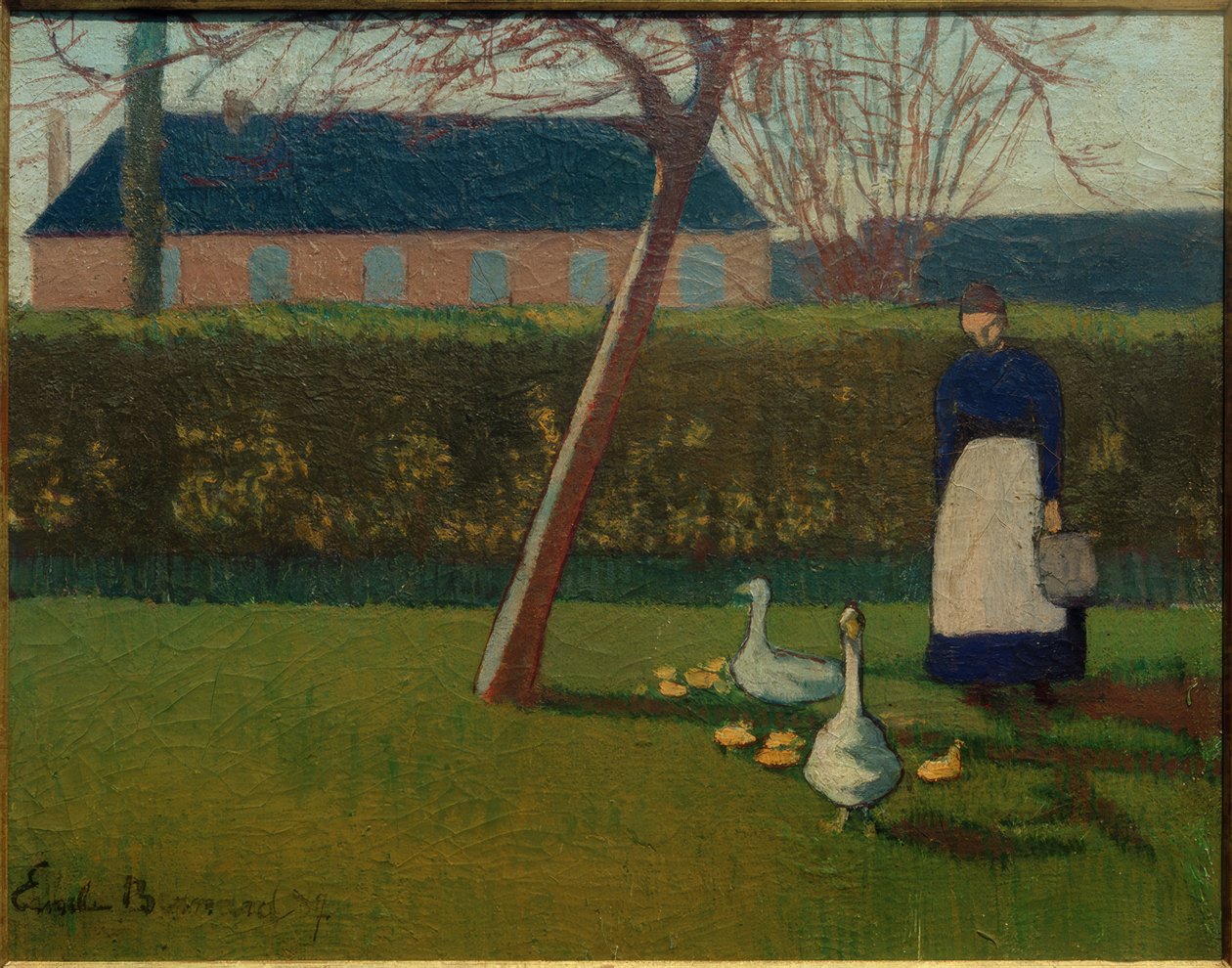 Vrouw met ganzen door Emile Bernard