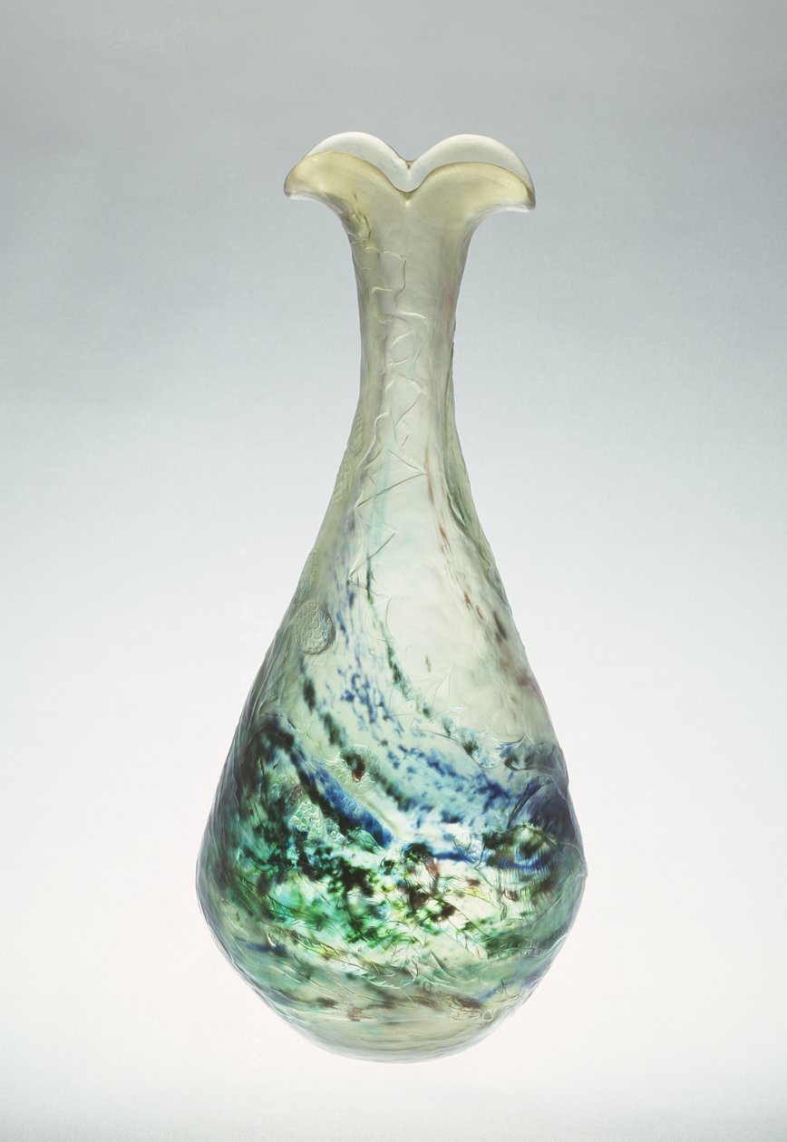 Vaas, gegraveerd en versierd door Emile Galle, ca. 1900 door Emile Galle
