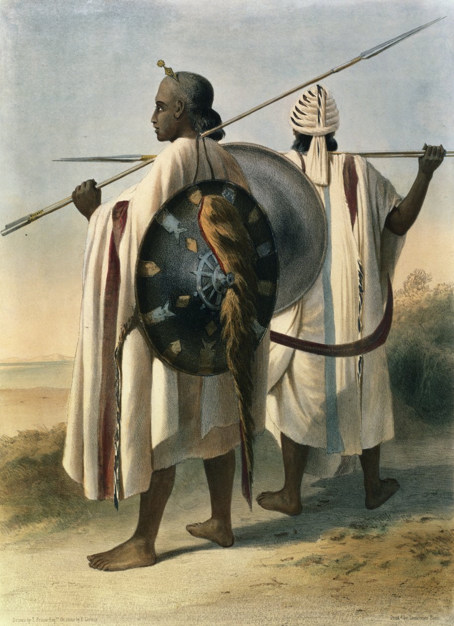 Abyssinische Krijgers, illustratie uit 