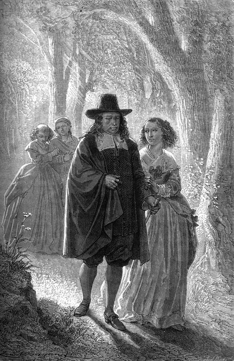 John Milton door Emile Antoine Bayard