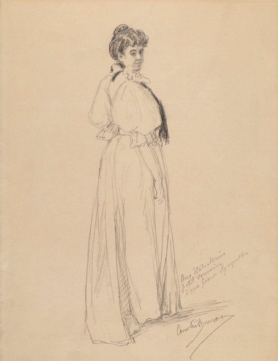 Schets van een dame door Emile Auguste Carolus Duran
