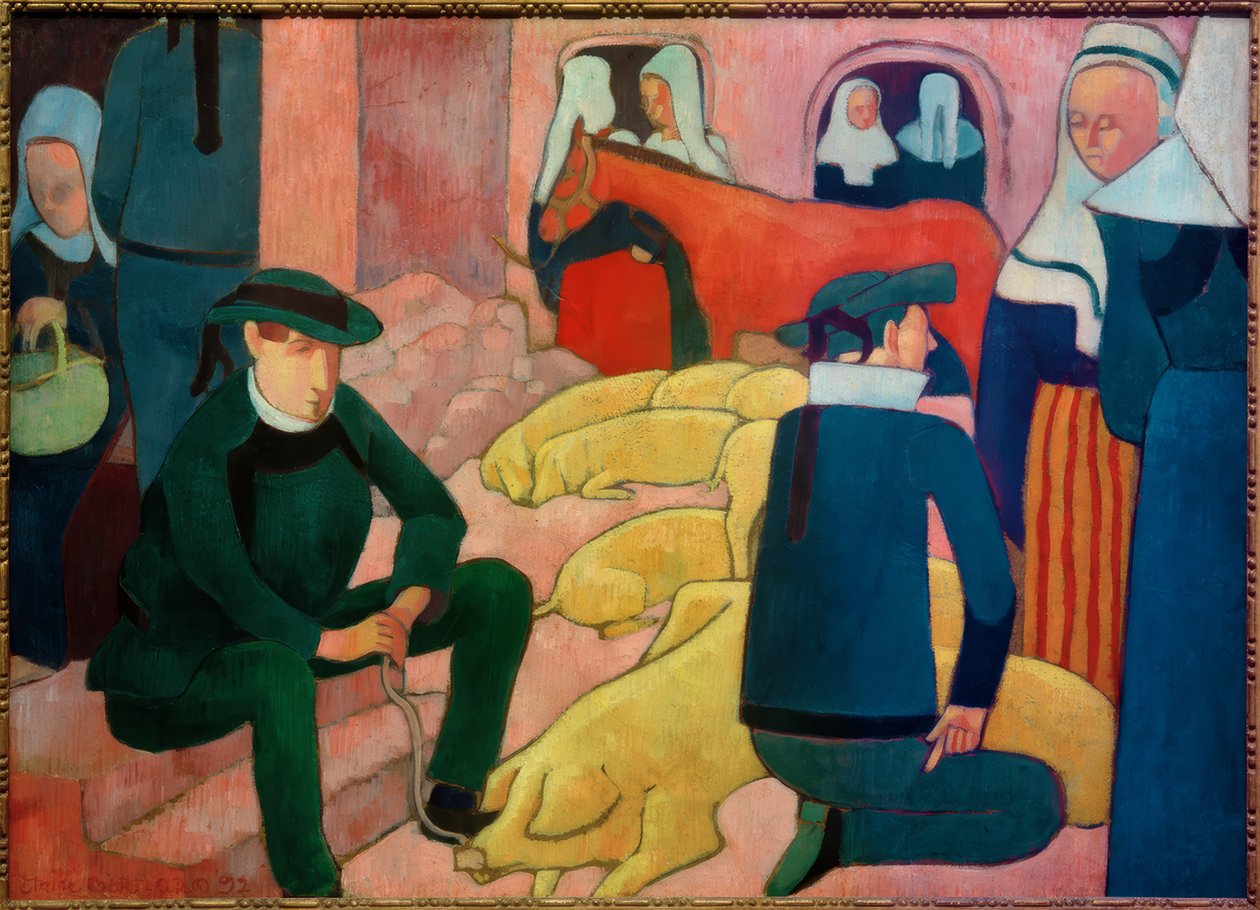 De varkensmarkt door Emile Bernard