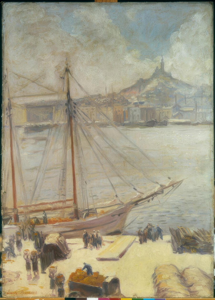 Marseille, de kade door Emile Bernard