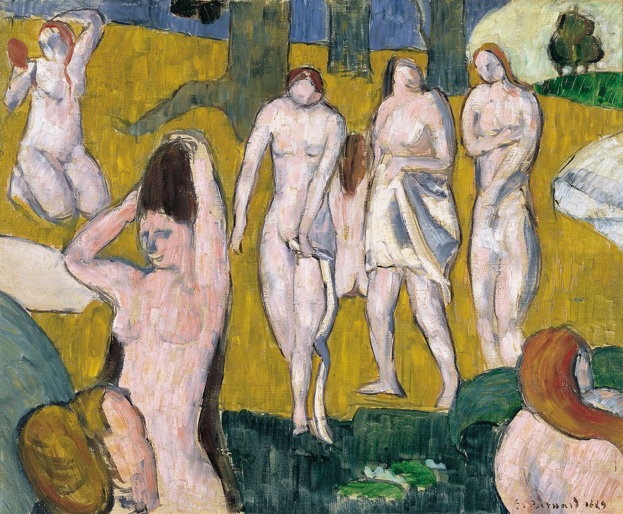 Vrouwen Baden door Emile Bernard