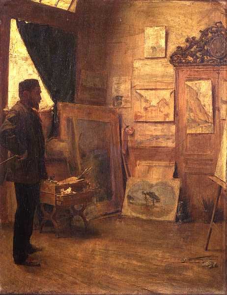 In het atelier door Emile Friant