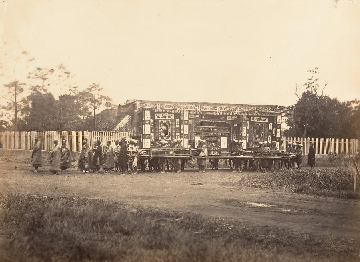 Begrafenis, Cochinchina, 1866 door Emile Gsell