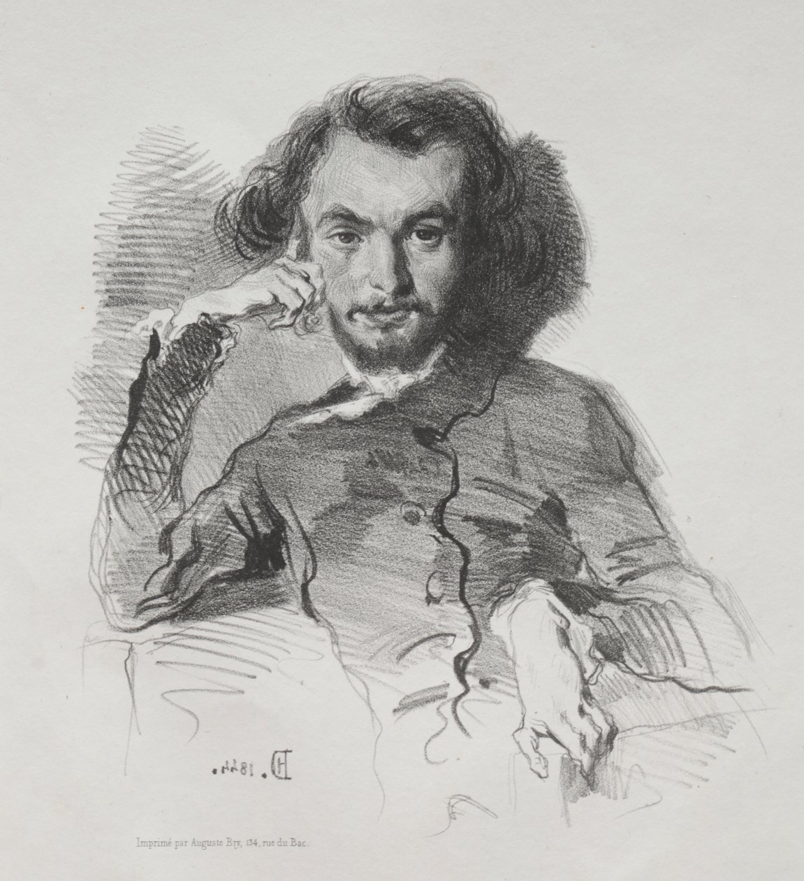 Charles Pierre Baudelaire door Emile Isidore Deroy