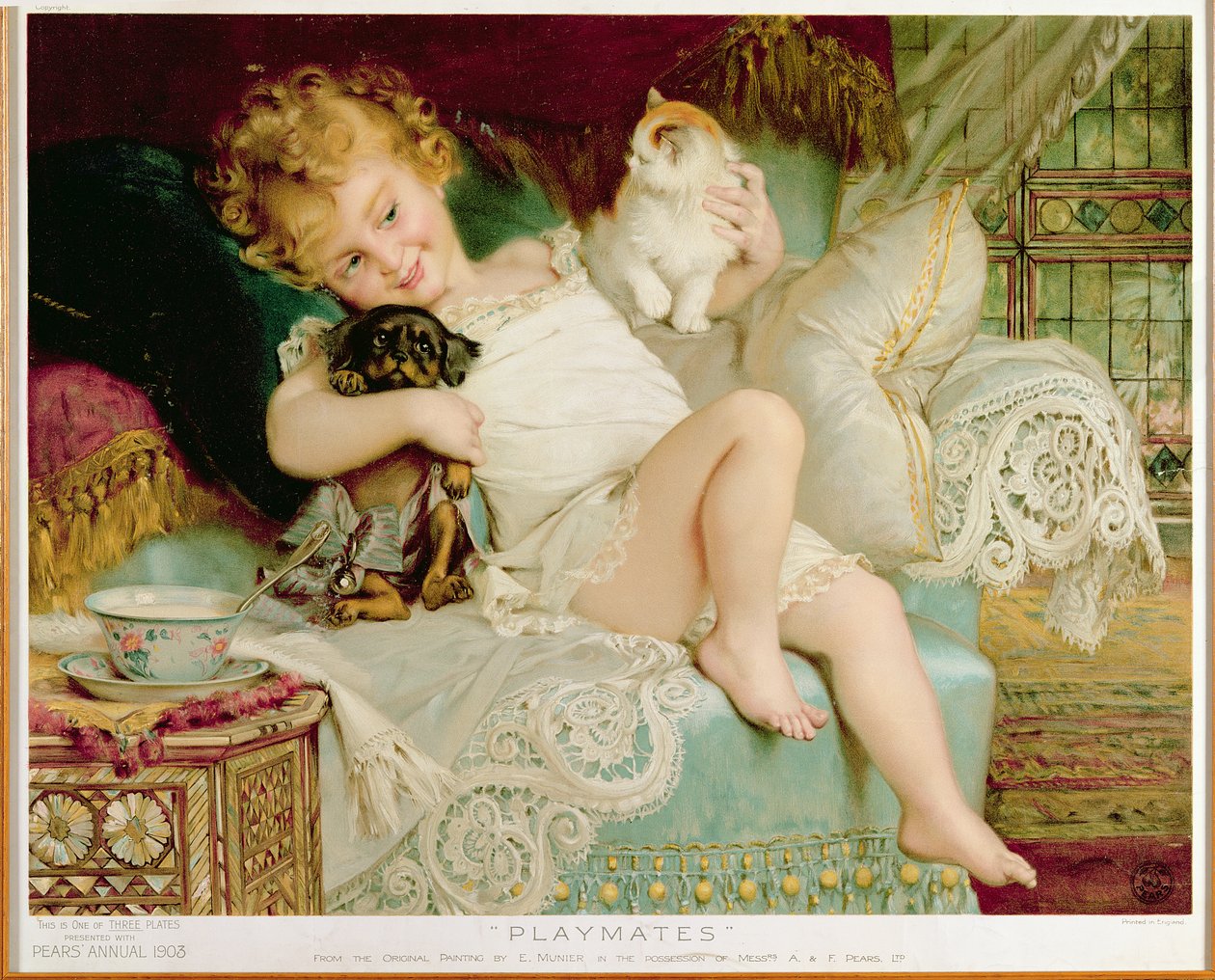 Speelkameraadjes, uit de Pears Annual, 1903 door Emile Munier