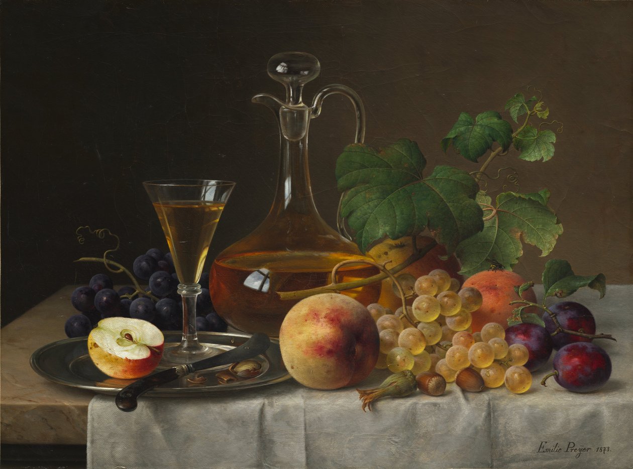 Stilleven met Fruit door Emilie Preyer