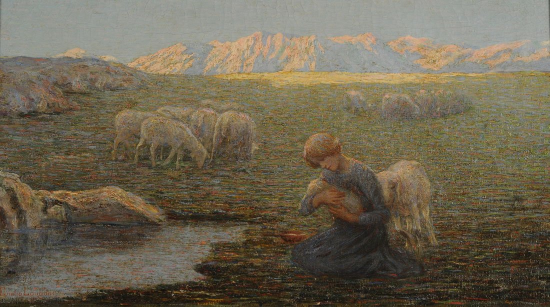 Het zieke schaap door Emilio Longoni
