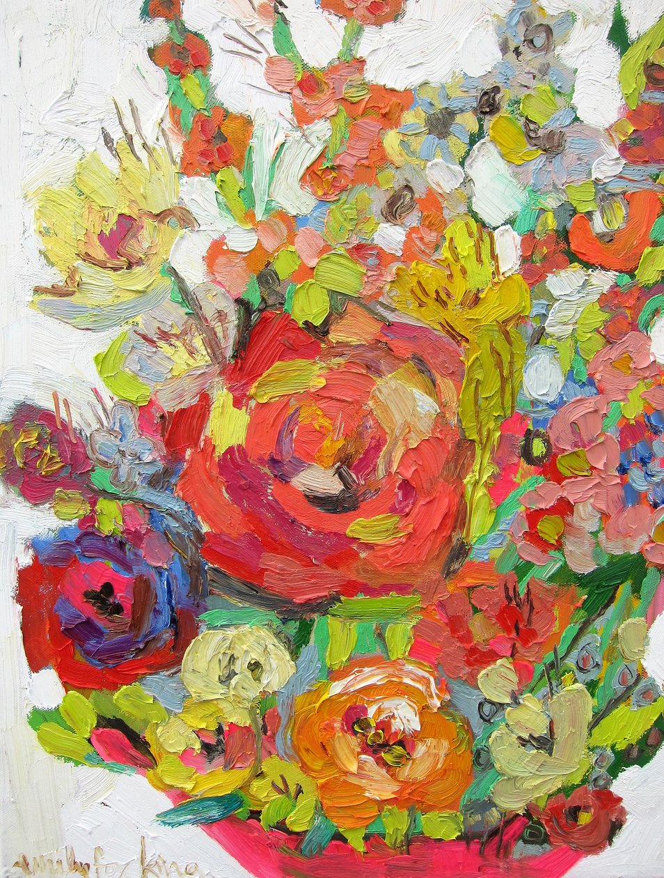 Brightguy, 2017 (olieverf op doek) door Emily Fox King