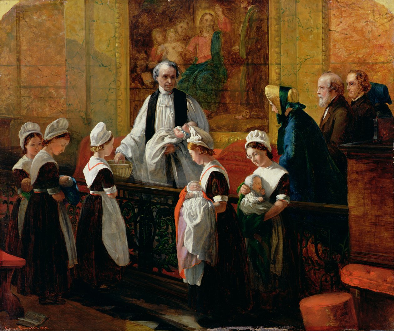 De Doop, 1863 door Emma Brownlow