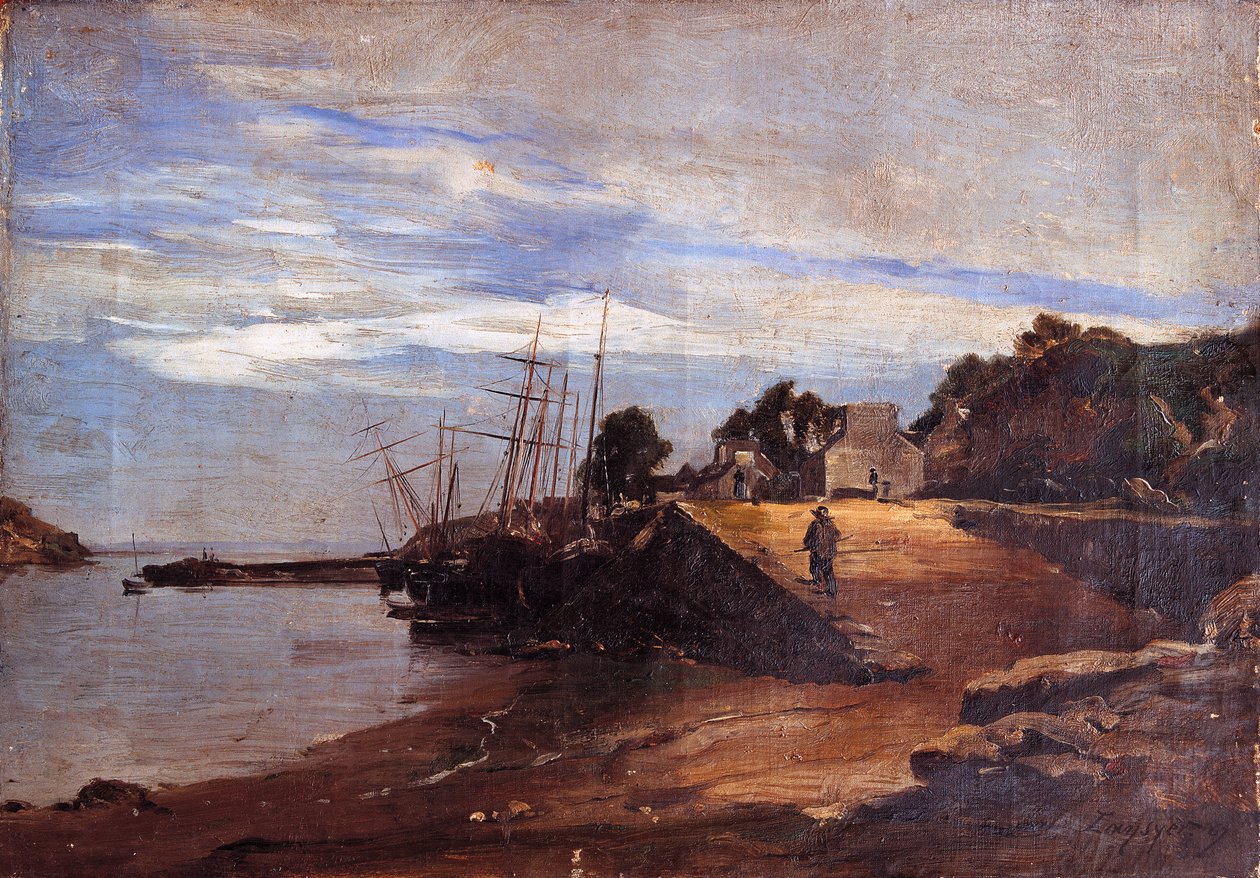 Douarnenez, Port Ru, boten door Emmanuel Lansyer