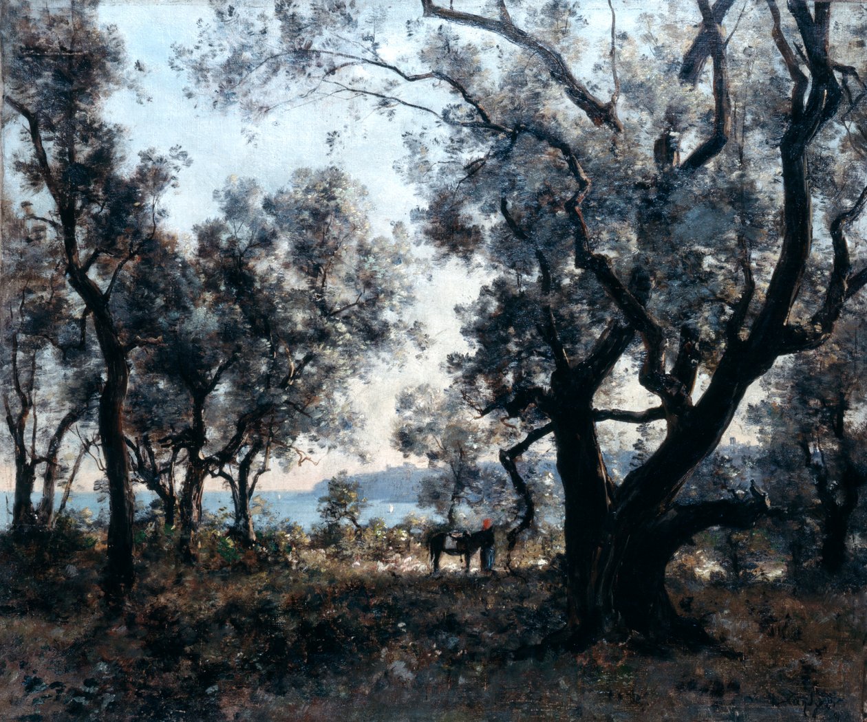 Olijfbomen rond Cap Martin door Emmanuel Lansyer