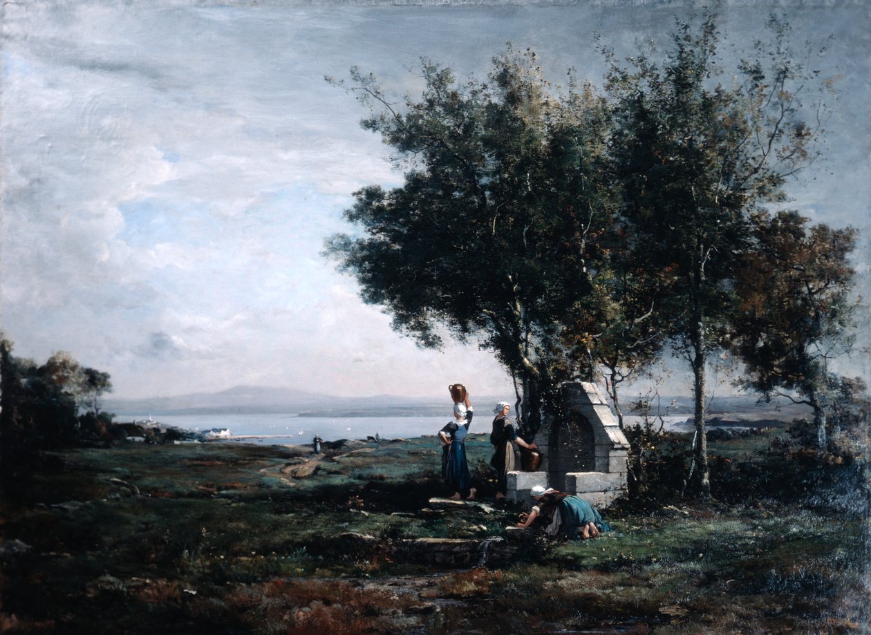 Vrouwen bij de Fontein, 1867 door Emmanuel Lansyer