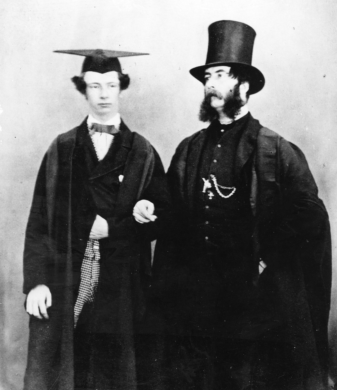 Arthur Munby en zijn vader, c.1851 door English Photographer