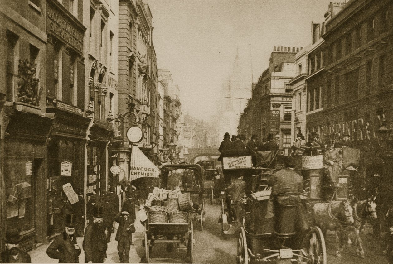 Fleet Street in 1880 door English Photographer